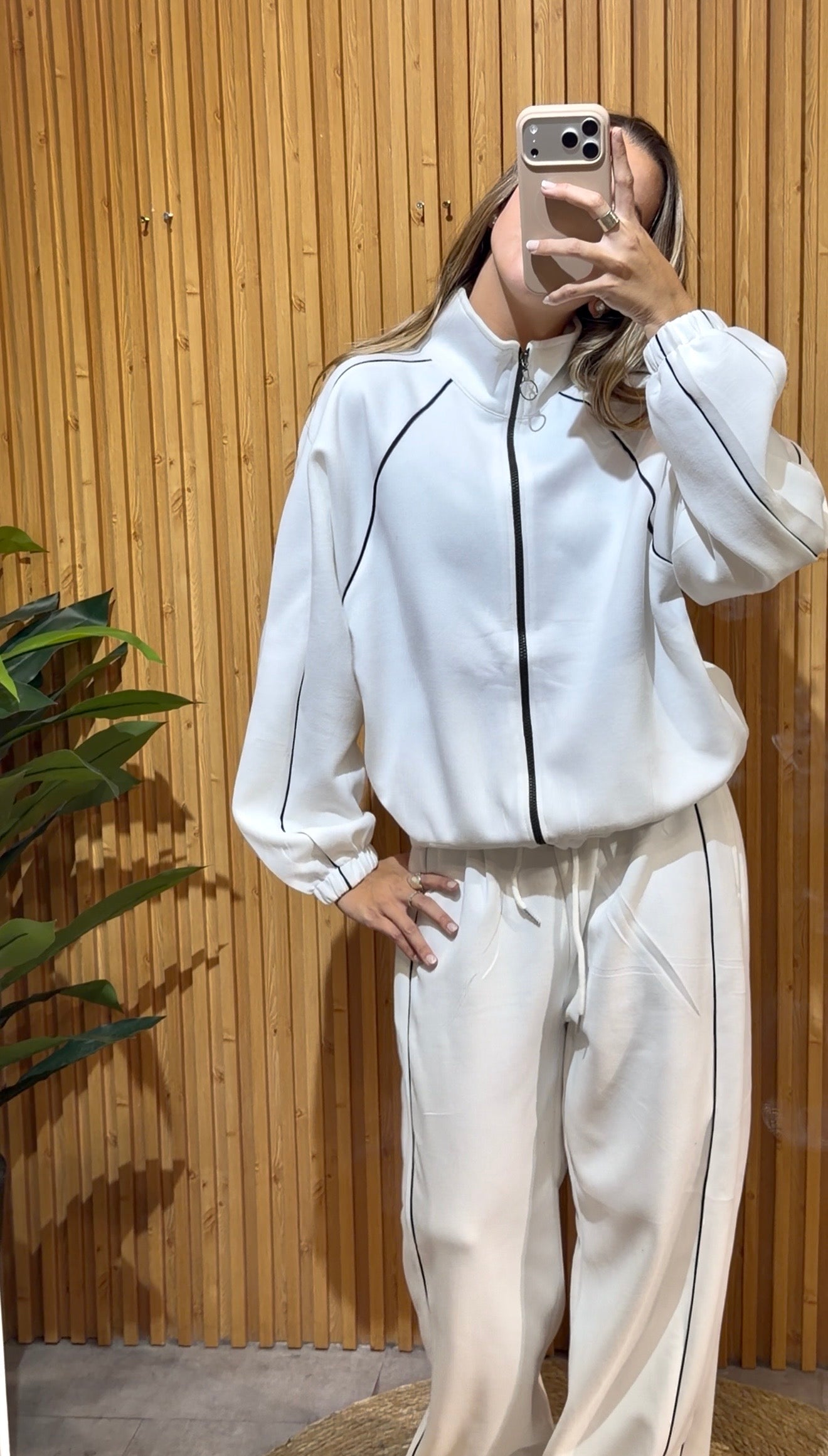 Conjunto Lineas Algodon Blanco