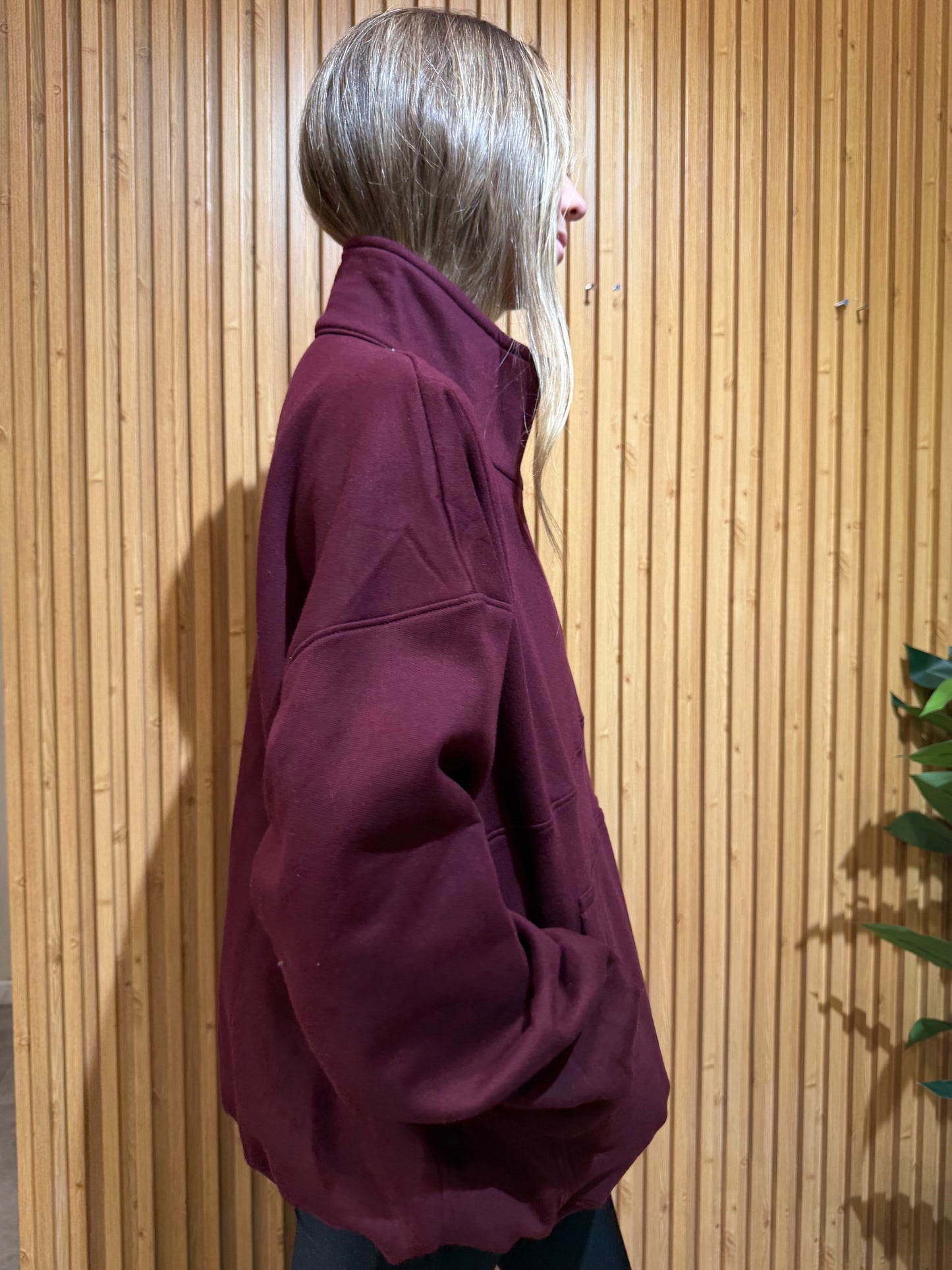 Poleron  Medio Cierre Burdeo