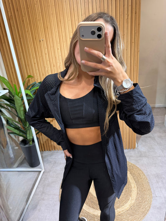 Chaqueta Polly Dry Fit Negra