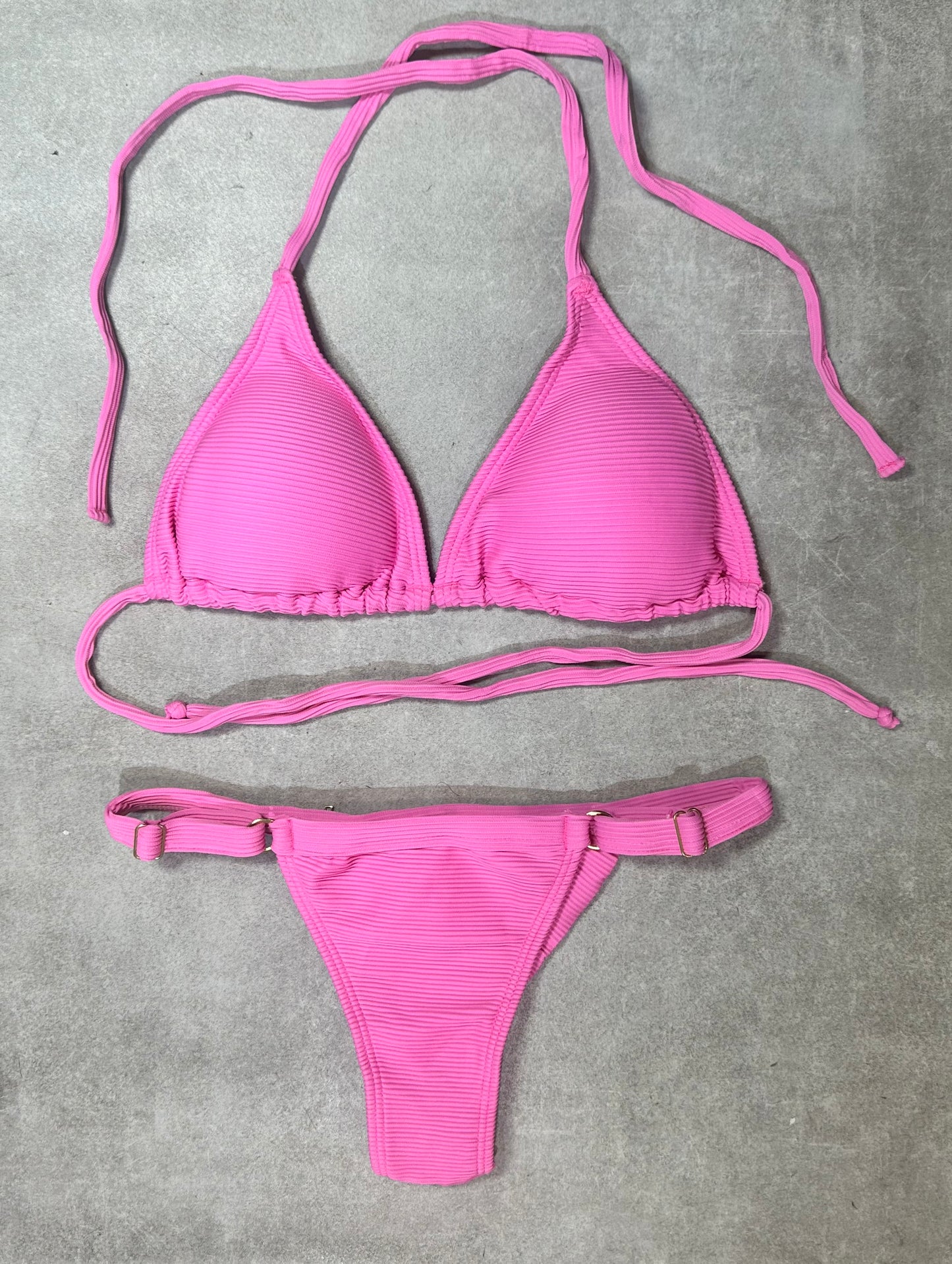 BIKINI TRIANGULO RIB ROSADO