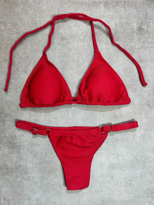 BIKINI TRIANGULO RIB ROJO