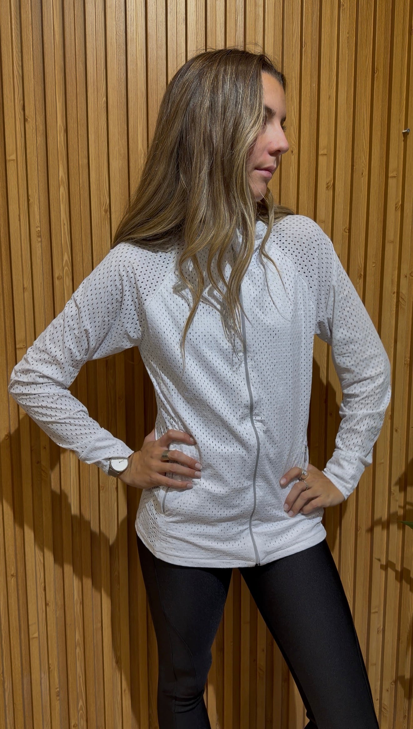 Chaqueta Polly Dry Fit Blanca